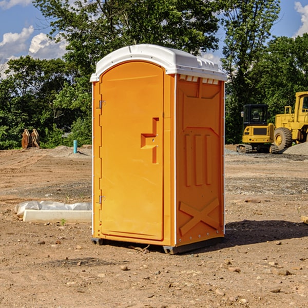 how often are the portable restrooms cleaned and serviced during a rental period in Muscotah Kansas